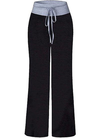 Women's Comfy Pajama Pants Casual Drawstring Palazzo Lounge Wide Leg Pants