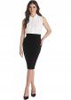 Women's High Quality Nylon Cloth Stretch Office Pencil Skirt High Waist