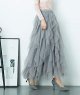 Women's Long Rainbow A Line Tulle Tutu Skirts Tiered Skirt Petticoat